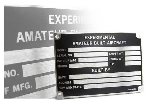 Experimental Nameplate - Stainless Steel