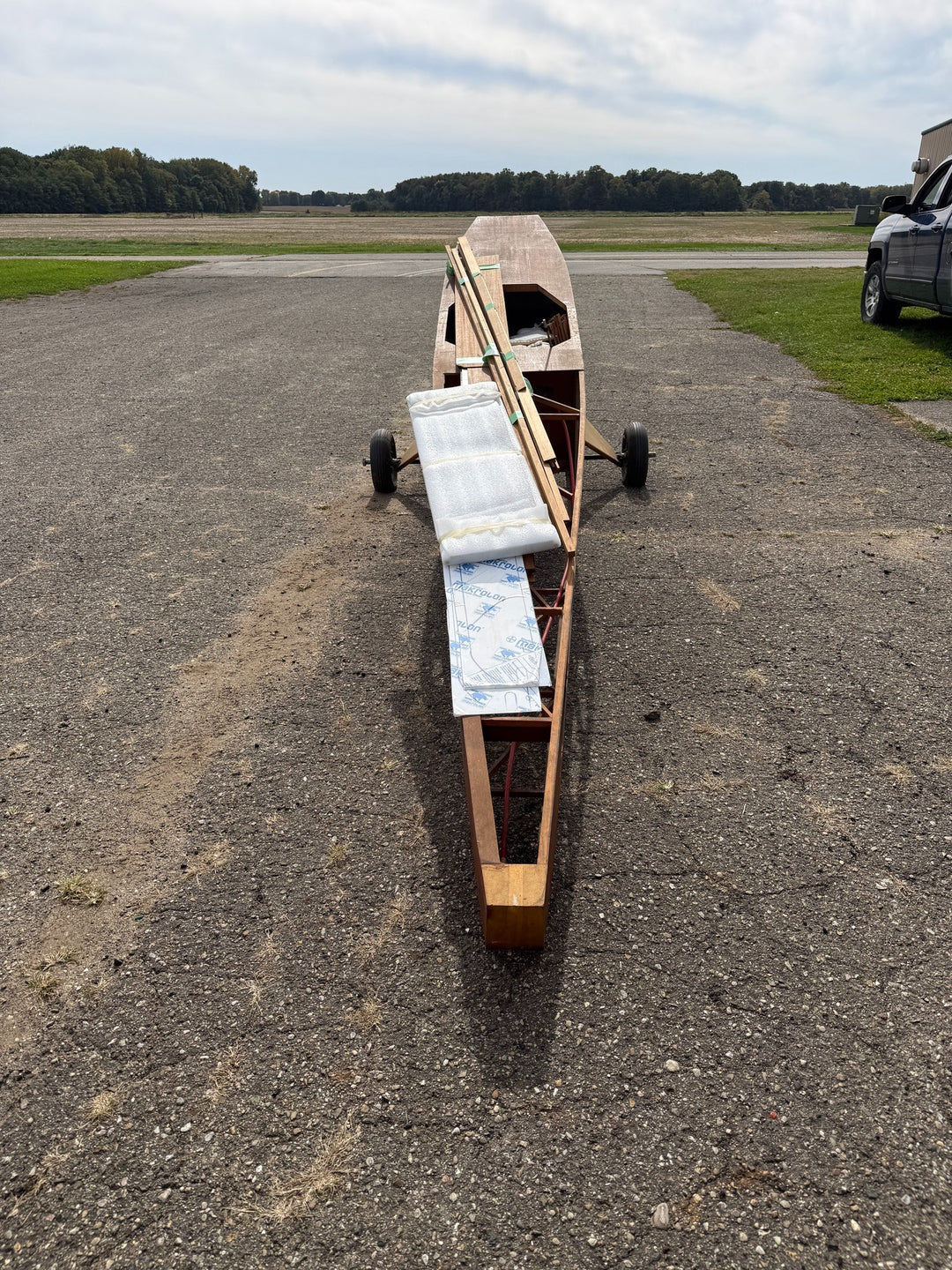 Rear view of 1100R project fuselage