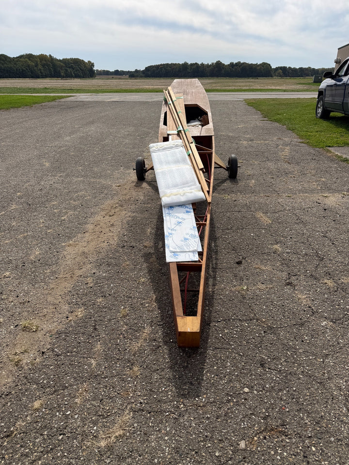 Rear view of 1100R project fuselage
