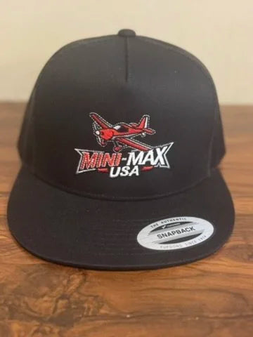 Mini-MAX USA Black Trucker Hat â Embroidered Snapback Cap
