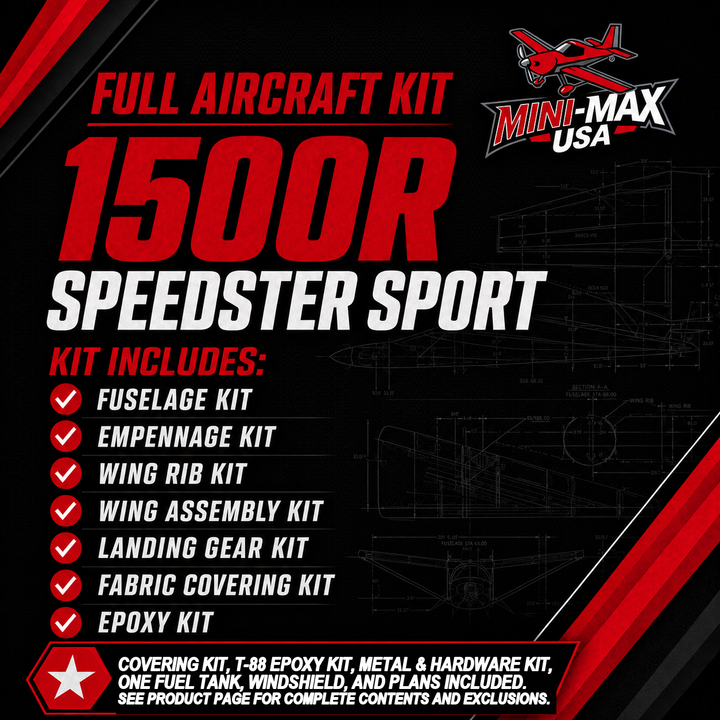 1500R Sport Full Aircraft Kit card: kit sections and what is included