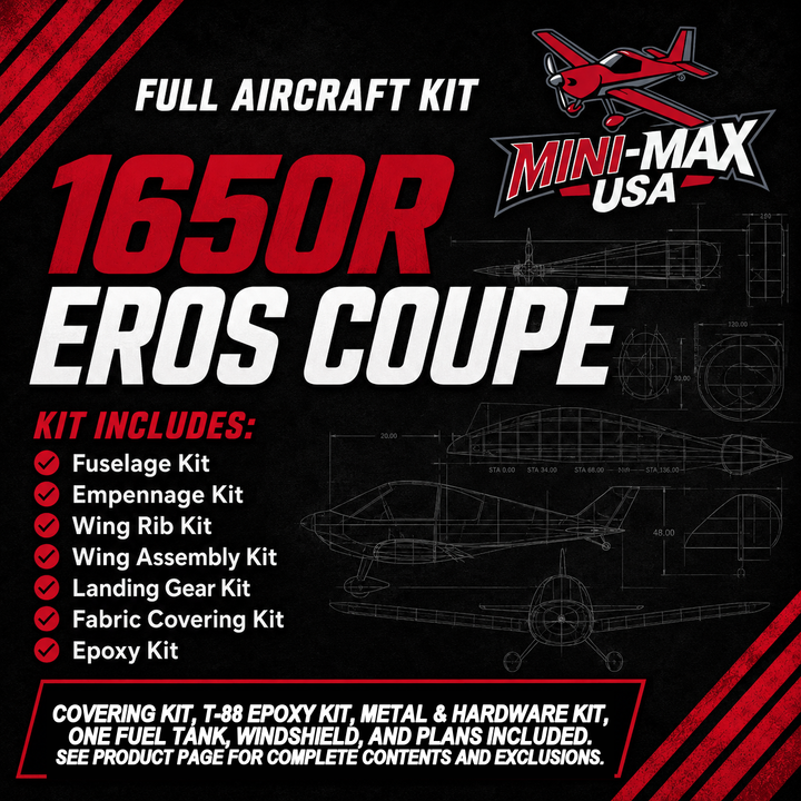 1650R EROS Full Aircraft Kit card: kit sections and what is included