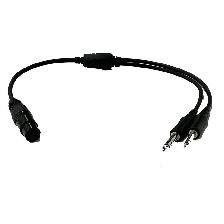 Airbus to Twin Plug Headset Adapter