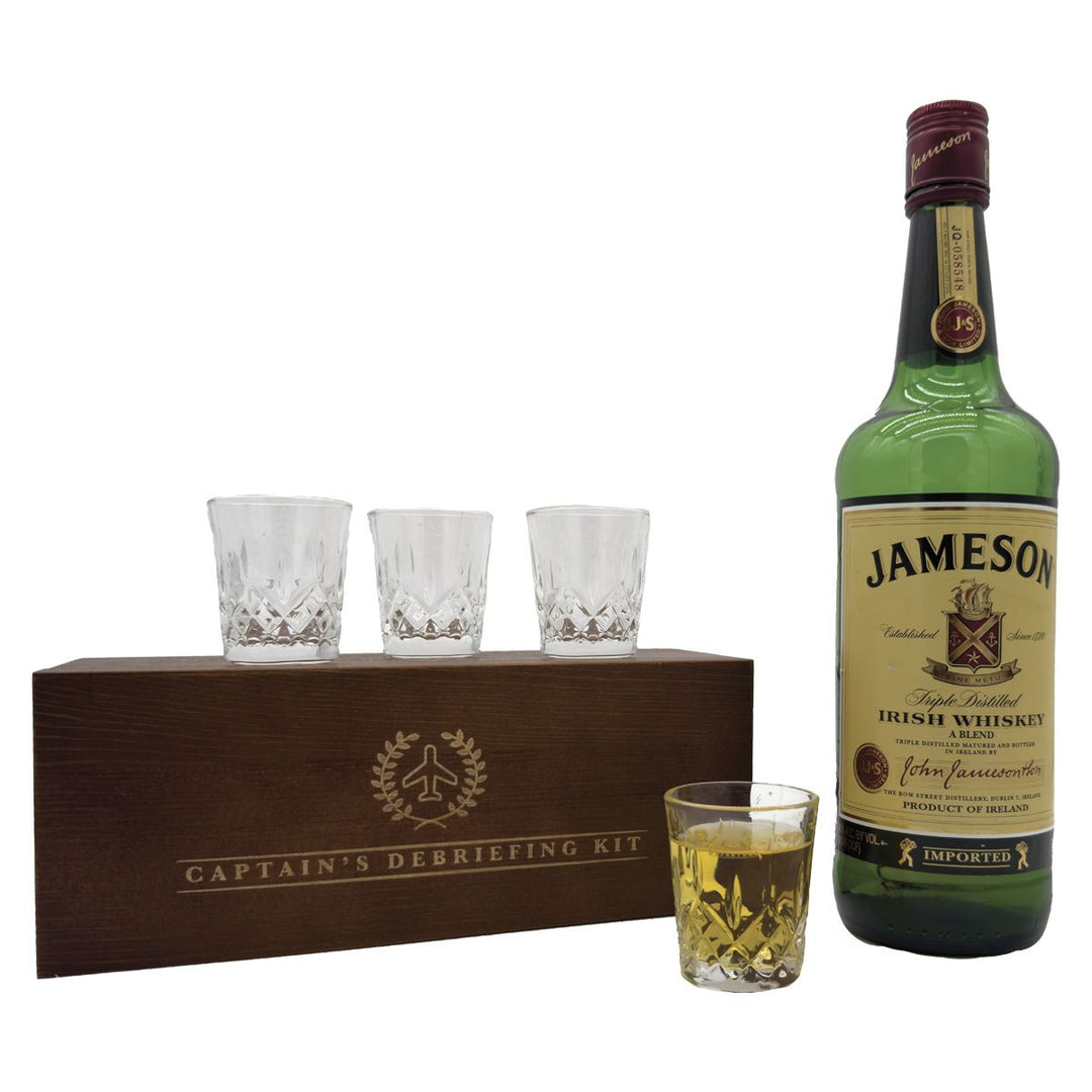 Captain's Debriefing Shot Glass Gift Set
