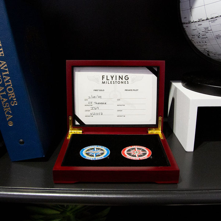 Solo and Private Pilot Challenge Coin Gift Set