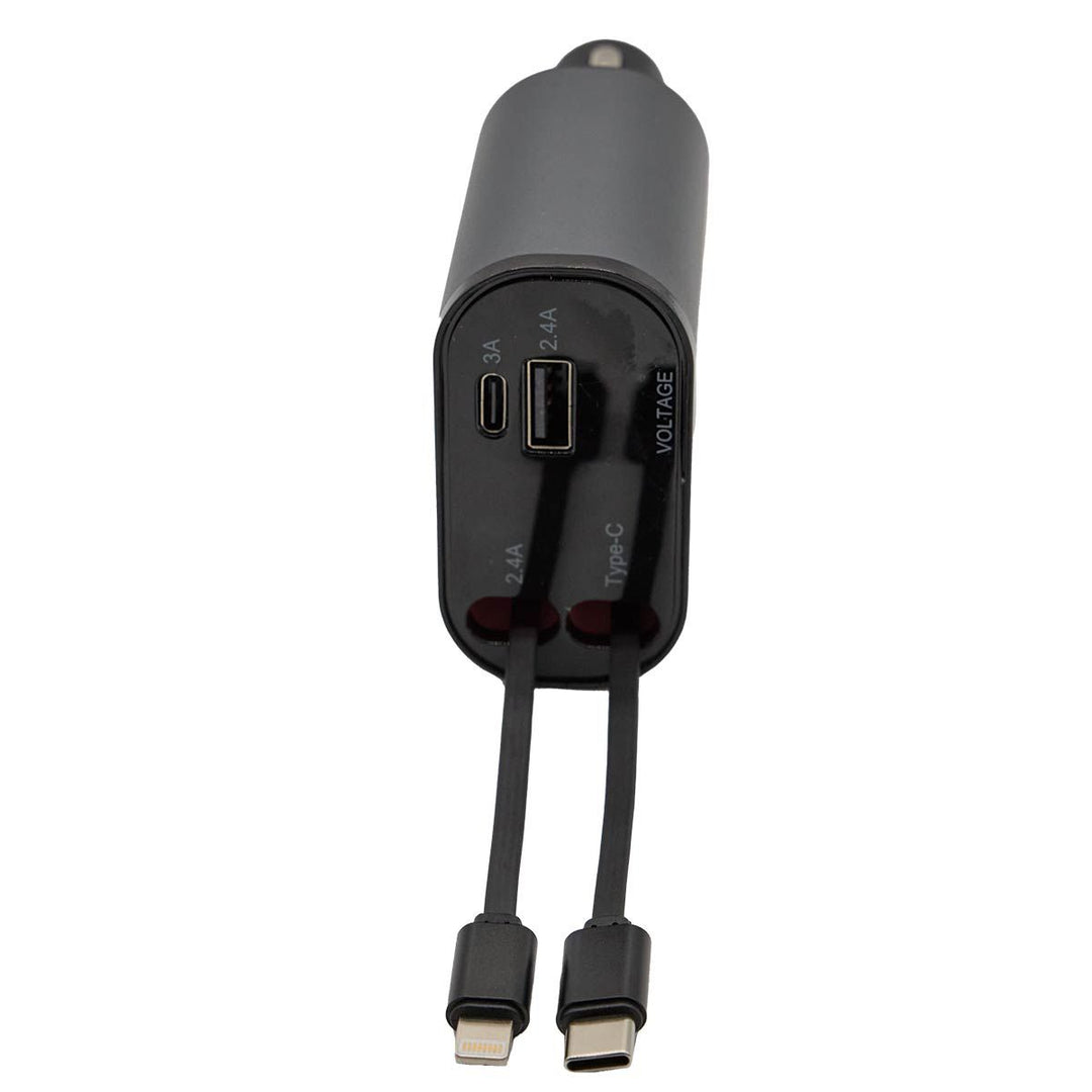 Flight Gear Retractable 12/24v charger with LED Screen