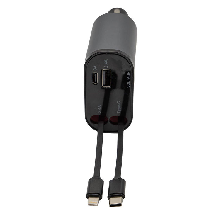 Flight Gear Retractable 12/24v charger with LED Screen