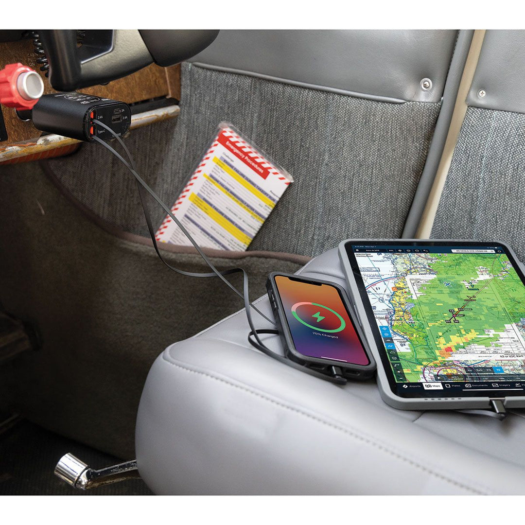 Flight Gear Retractable 12/24v charger with LED Screen