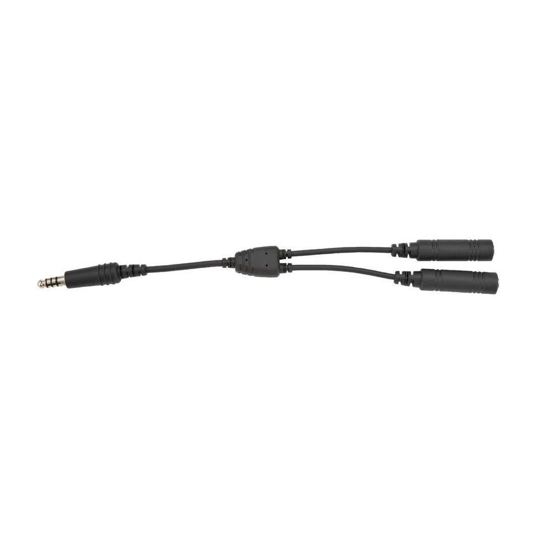 Twin GA Plug Headset to Helicopter Adapter Cable