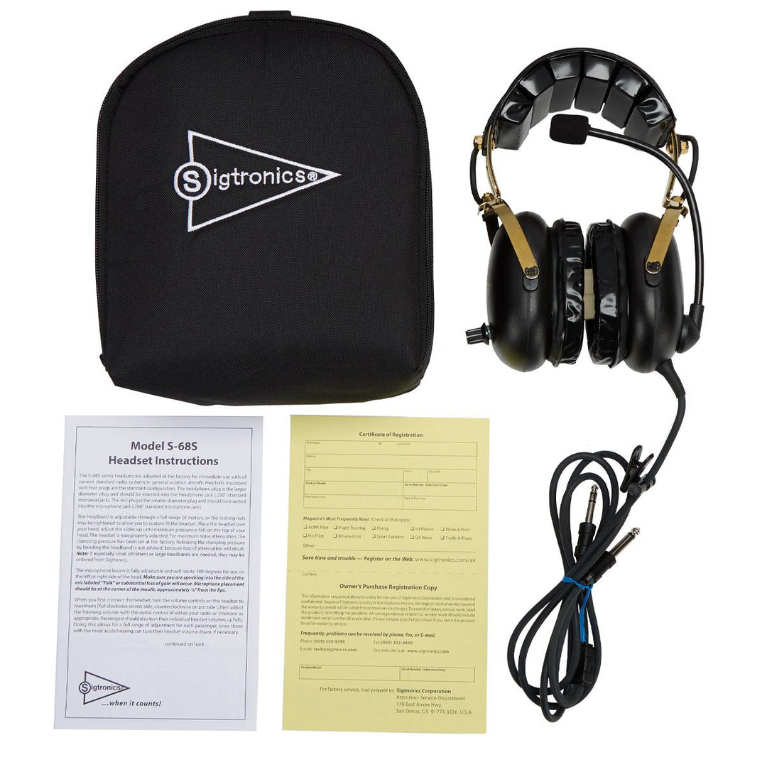 Sigtronics S-68S Headset (Stereo)
