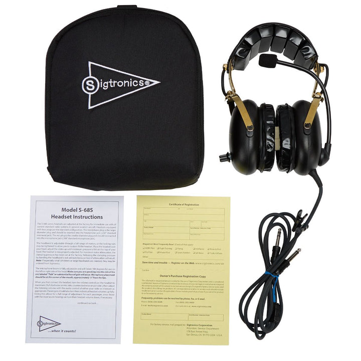 Sigtronics S-68S Headset (Stereo)