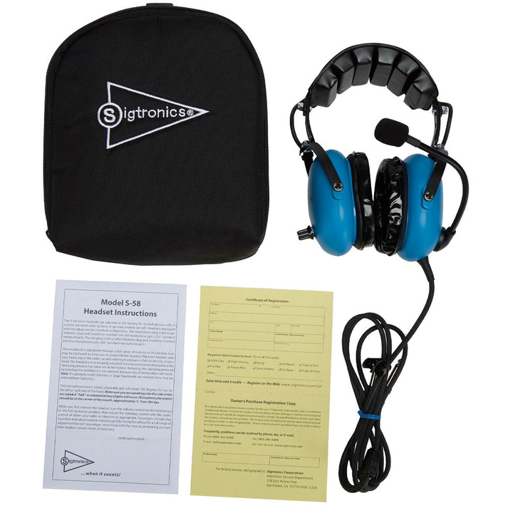 Sigtronics S-58 Headset (Mono)