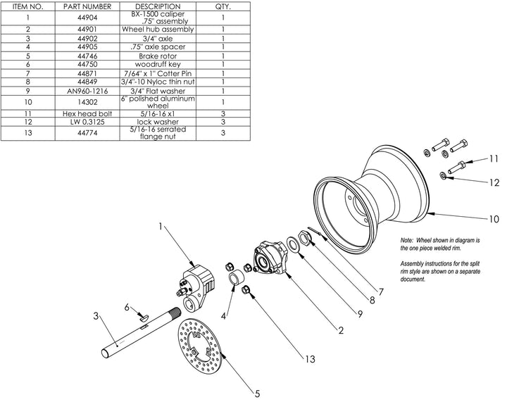Black Max Disk Brake System for Mini-MAX Aircraft
