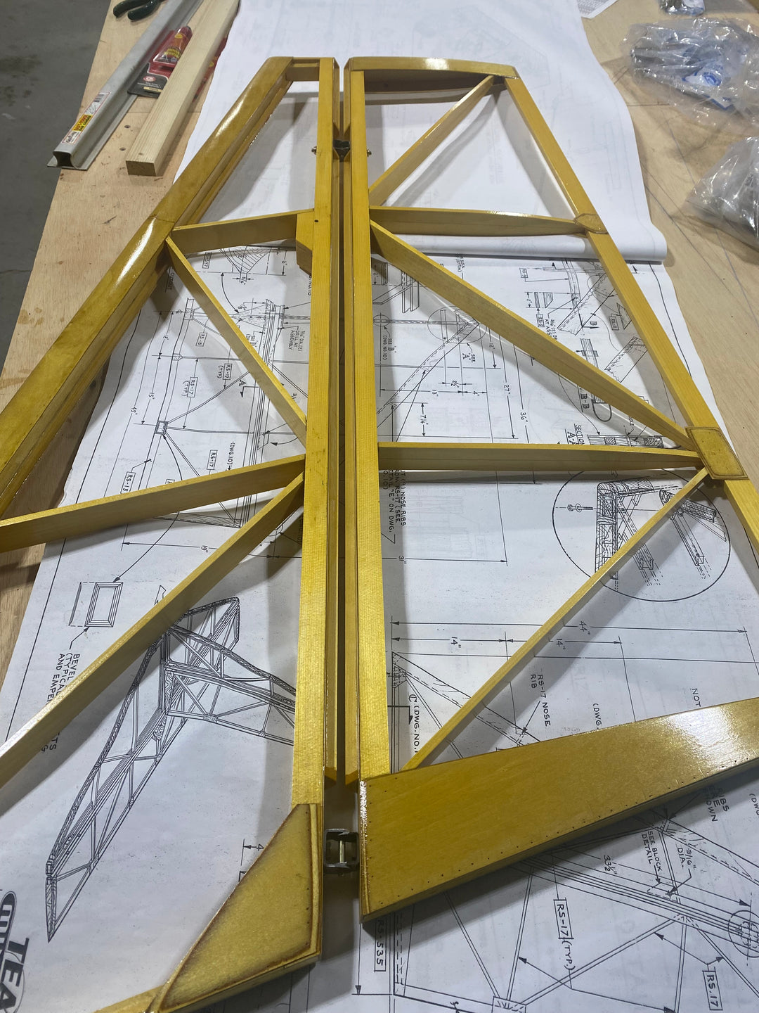 Mini-Max 1030R Ultralight Aircraft Project – Varnished, On Wheels