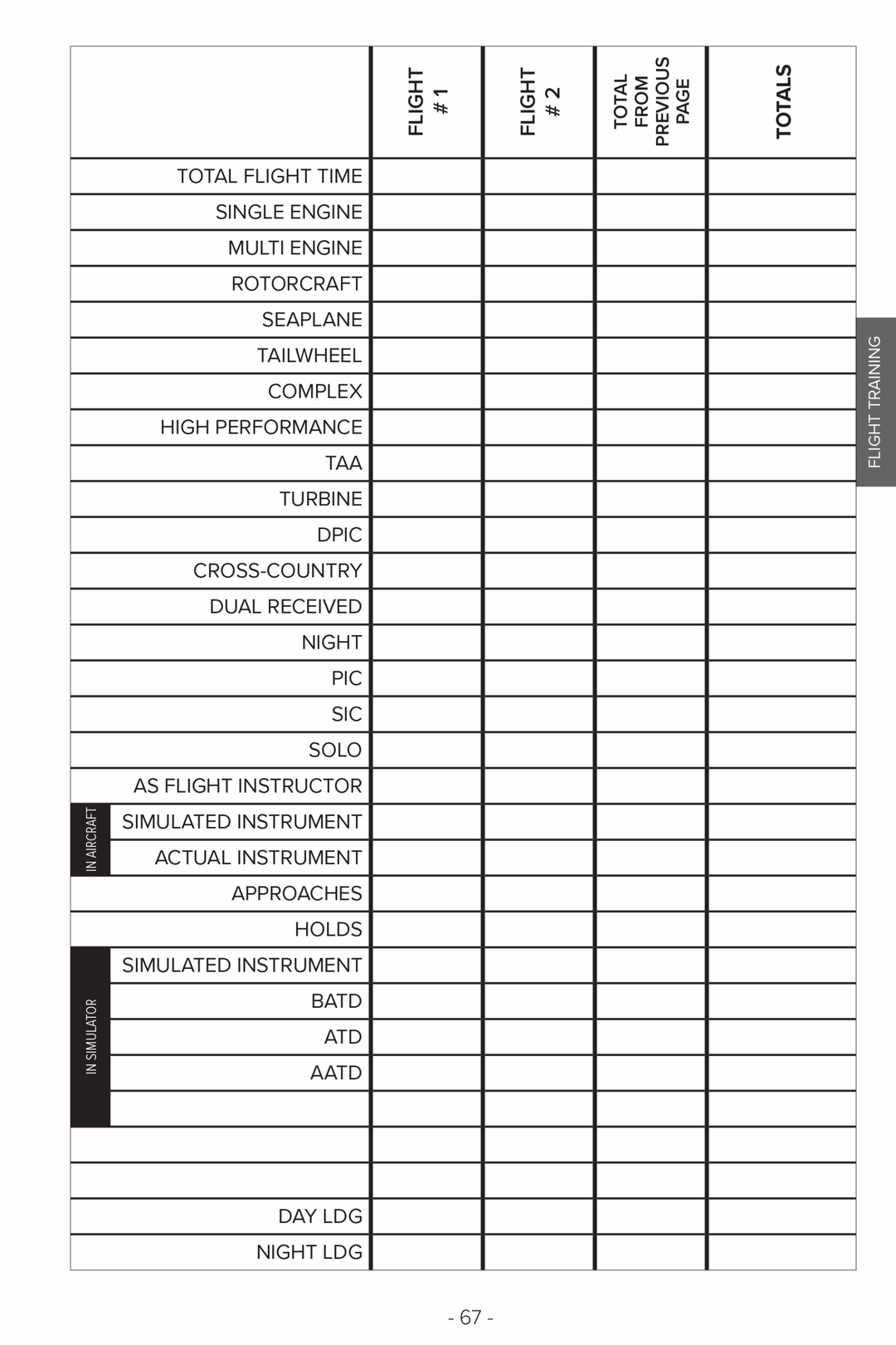 Gleim Career Pilot Training Logbook