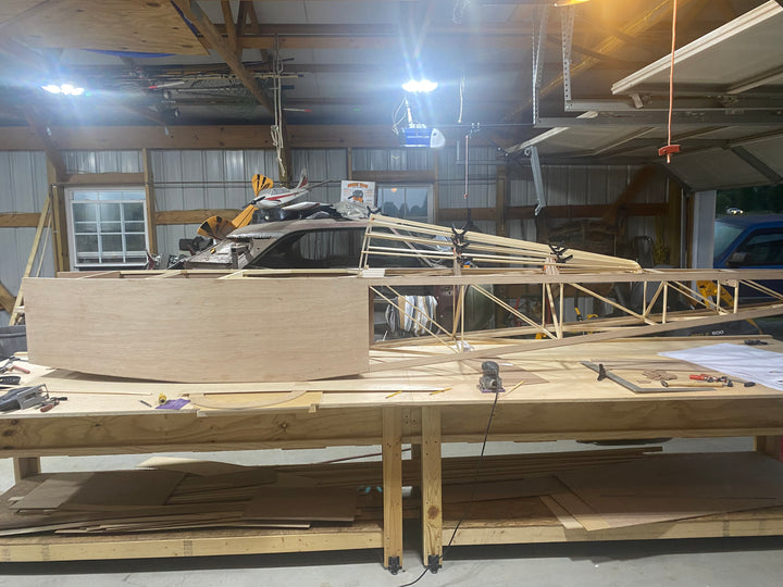 Mini-Max 1030R Ultralight Aircraft Project – Varnished, On Wheels