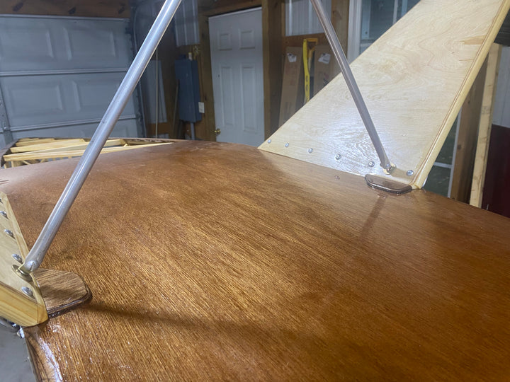 Mini-Max 1030R Ultralight Aircraft Project – Varnished, On Wheels