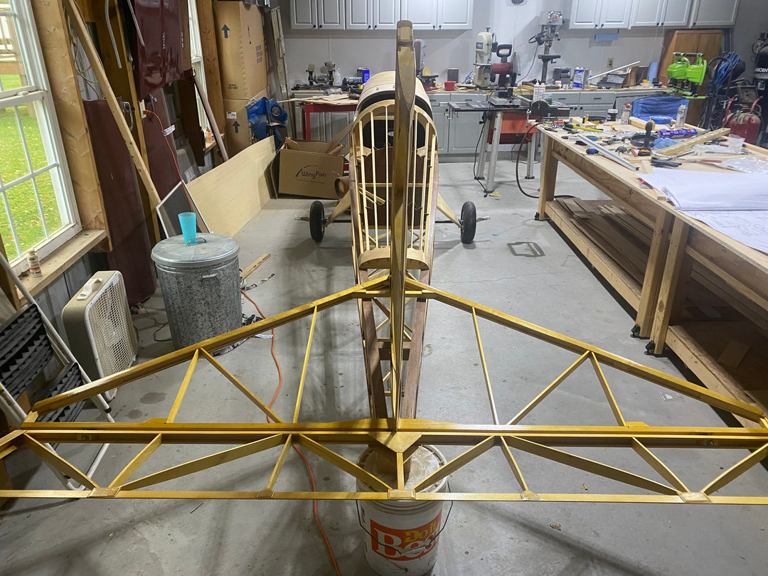 Mini-Max 1030R Ultralight Aircraft Project – Varnished, On Wheels