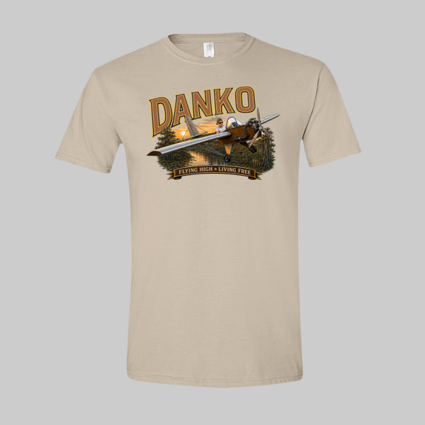 DANKO Flying High. Living Free T-shirt in tan