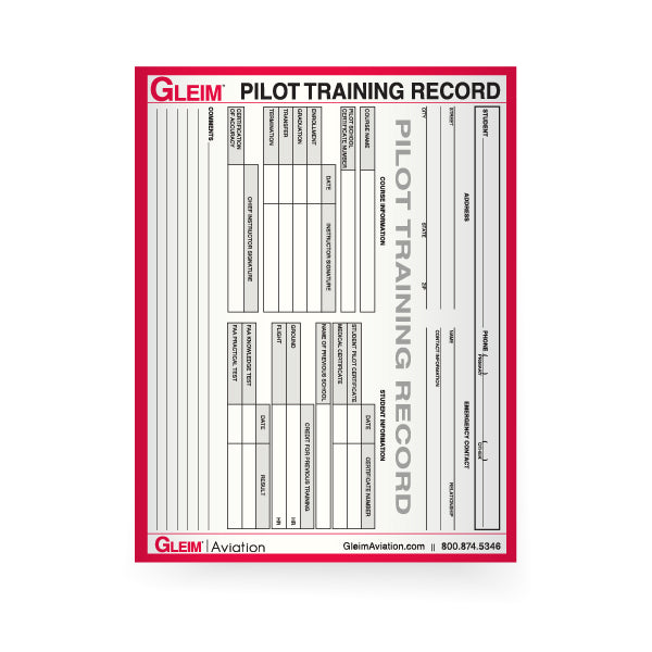 Gleim Sport Pilot Training Record
