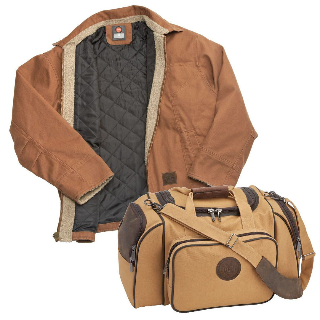 Flight Outfitters Bush Pilot Duffle &amp;amp; Bush Pilot Jacket Bundle