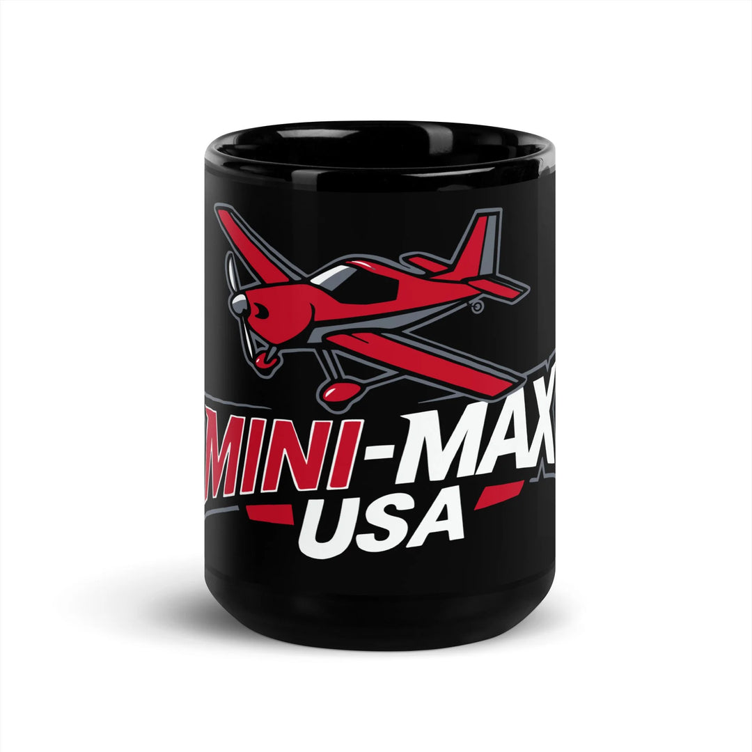 Mini-Max USA Black Glossy Mug
