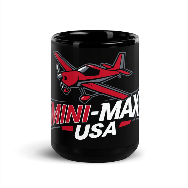 Mini-Max USA Black Glossy Mug