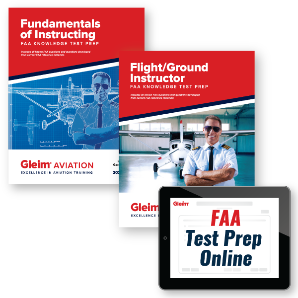 Gleim Flight/Ground Instructor + FOI Knowledge Test Prep Online &amp; Book