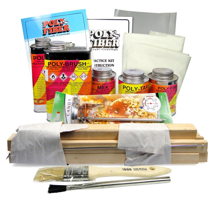 Poly-Fiber Fabric Covering Practice Kit (supplier reference image)