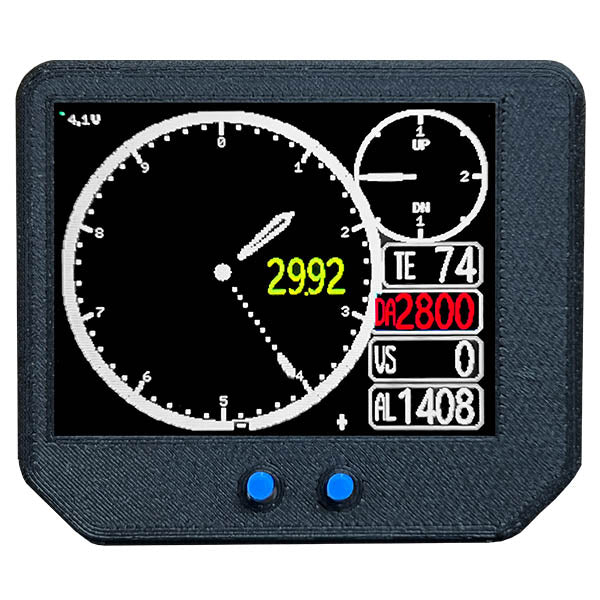 Radiant SafeAlt Portable Altimeter and VSI — Black (supplier reference image)